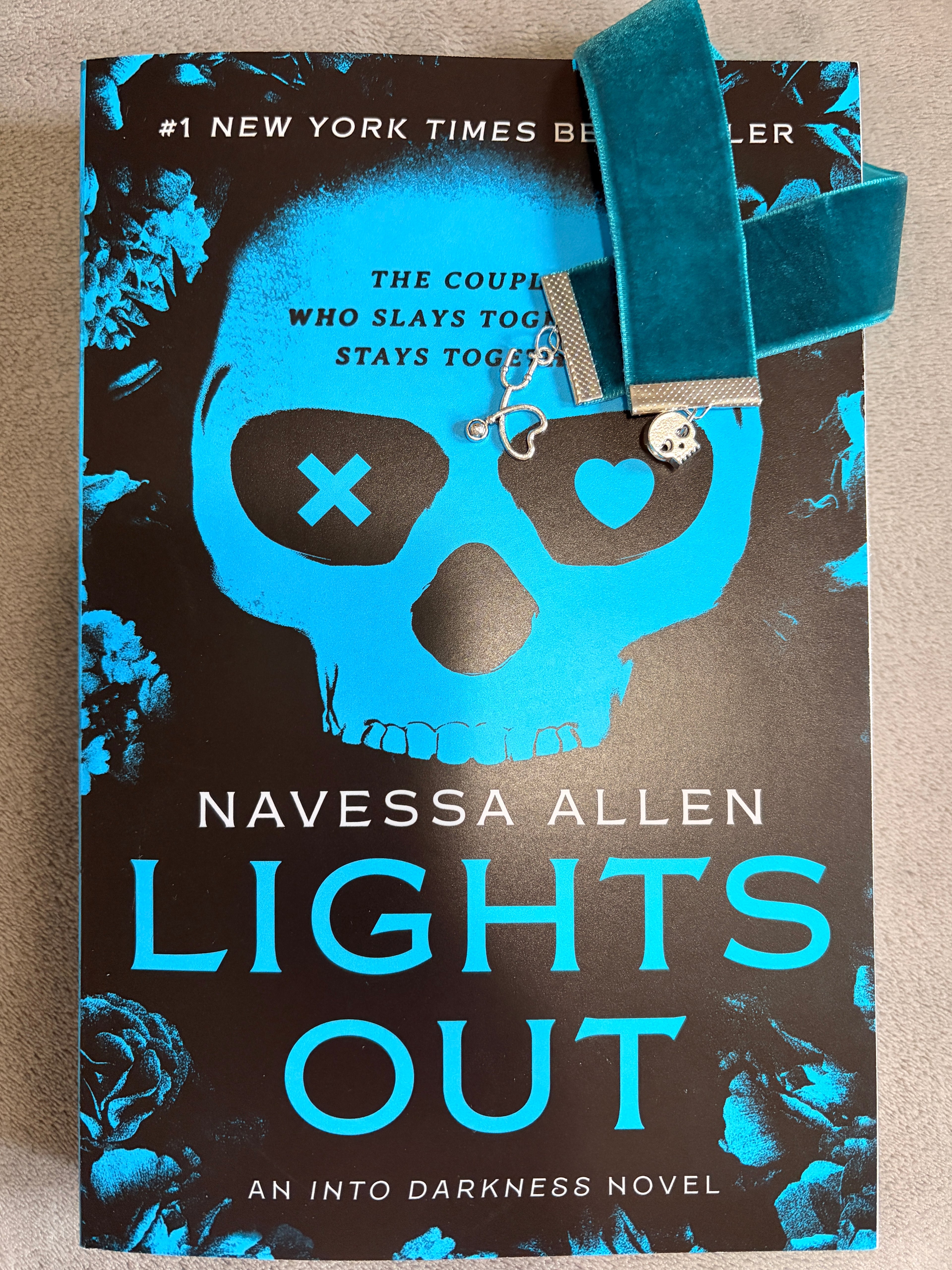 Lights Out Velvet Bookmark
