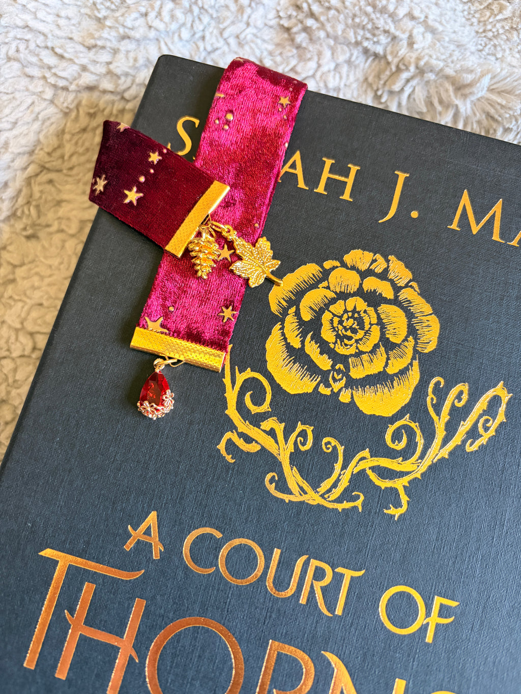 ACOTAR Autumn Court Velvet Bookmark