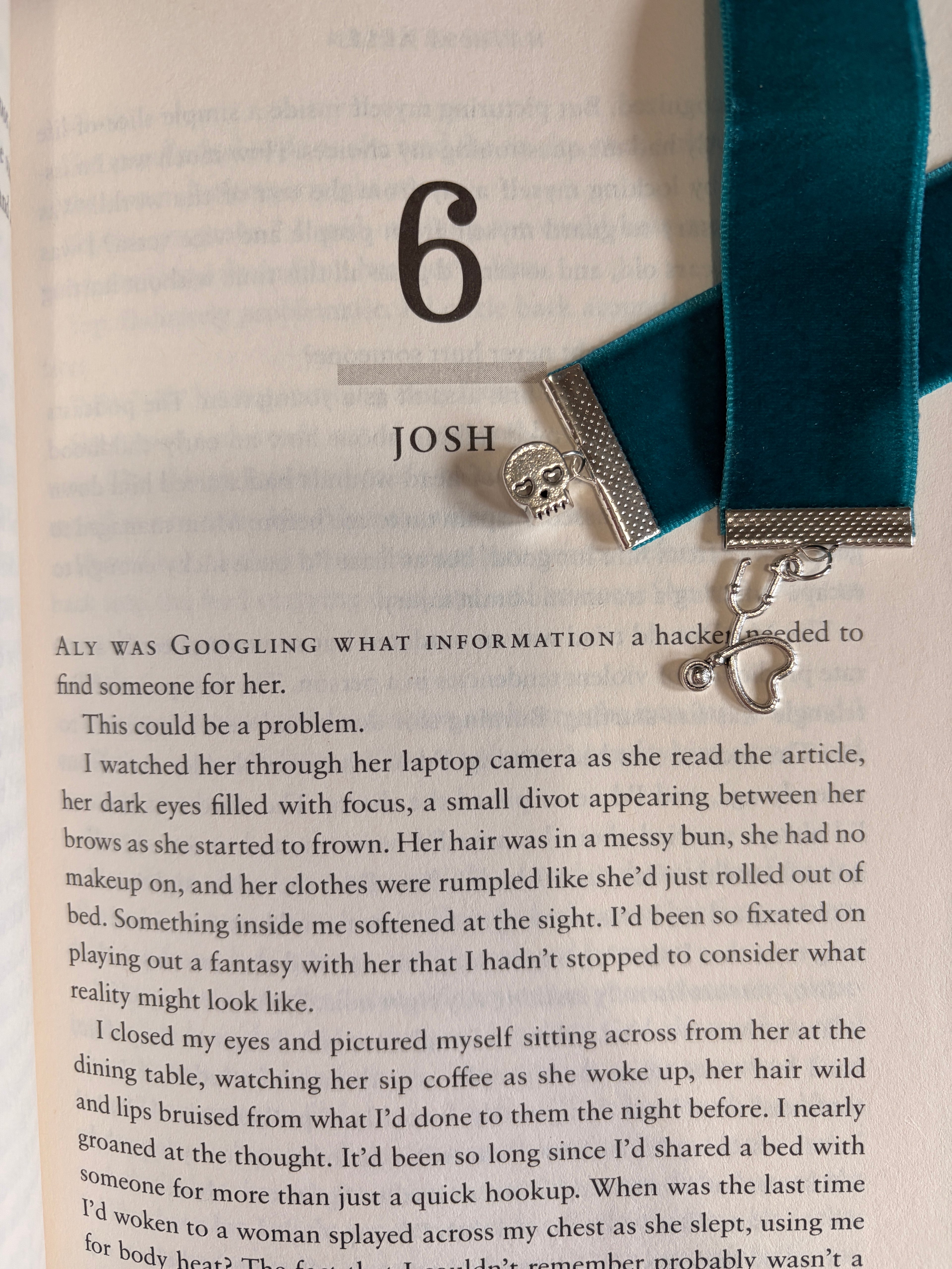 Lights Out Velvet Bookmark