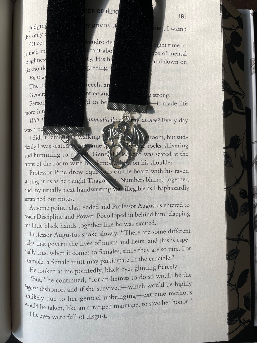 Dragon & Sword Velvet Bookmark