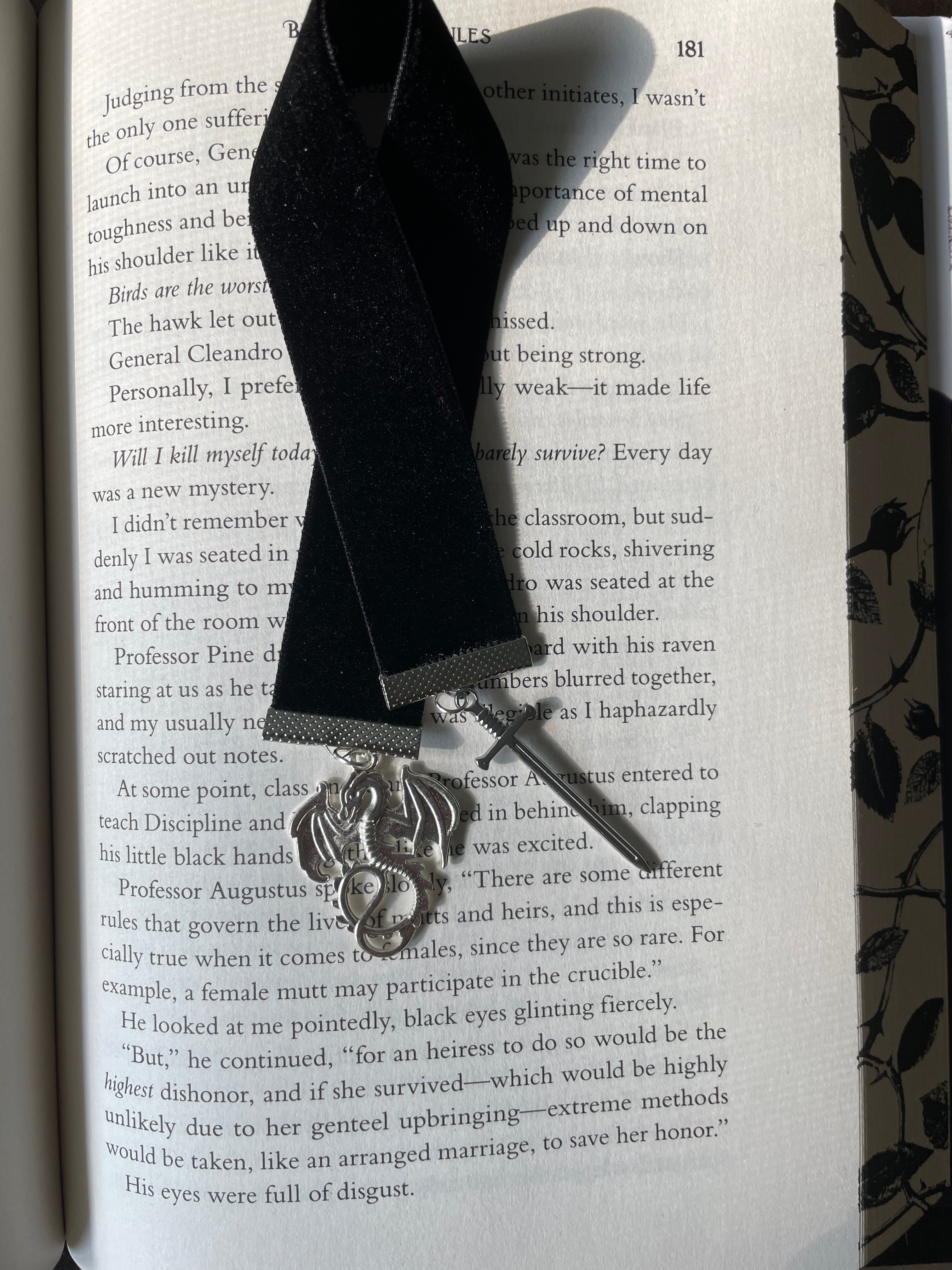 Dragon & Sword Velvet Bookmark