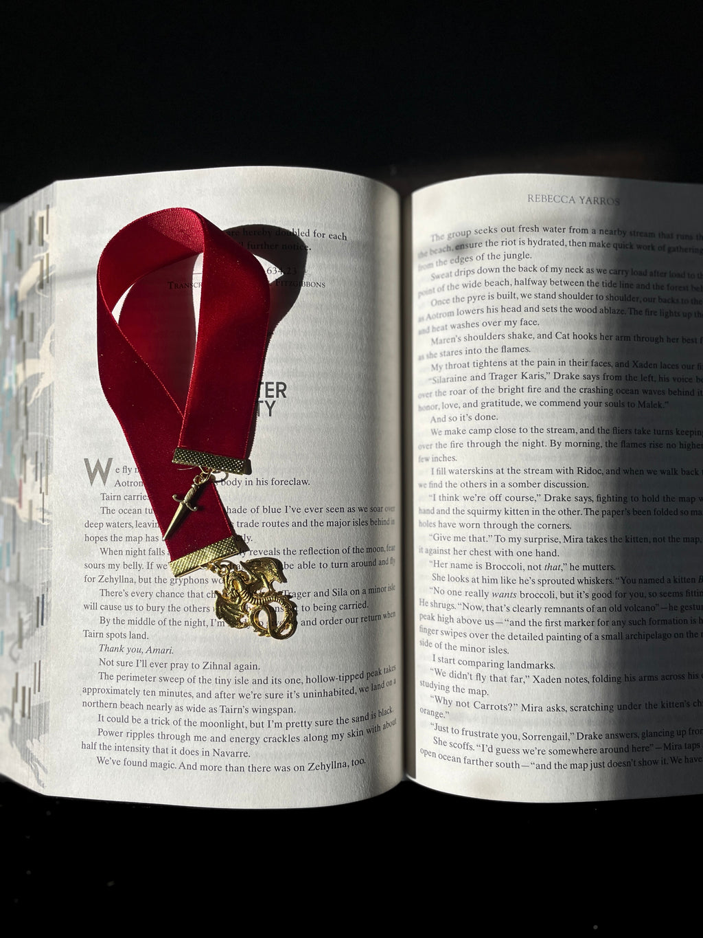 Dragon & Dagger Velvet Bookmark