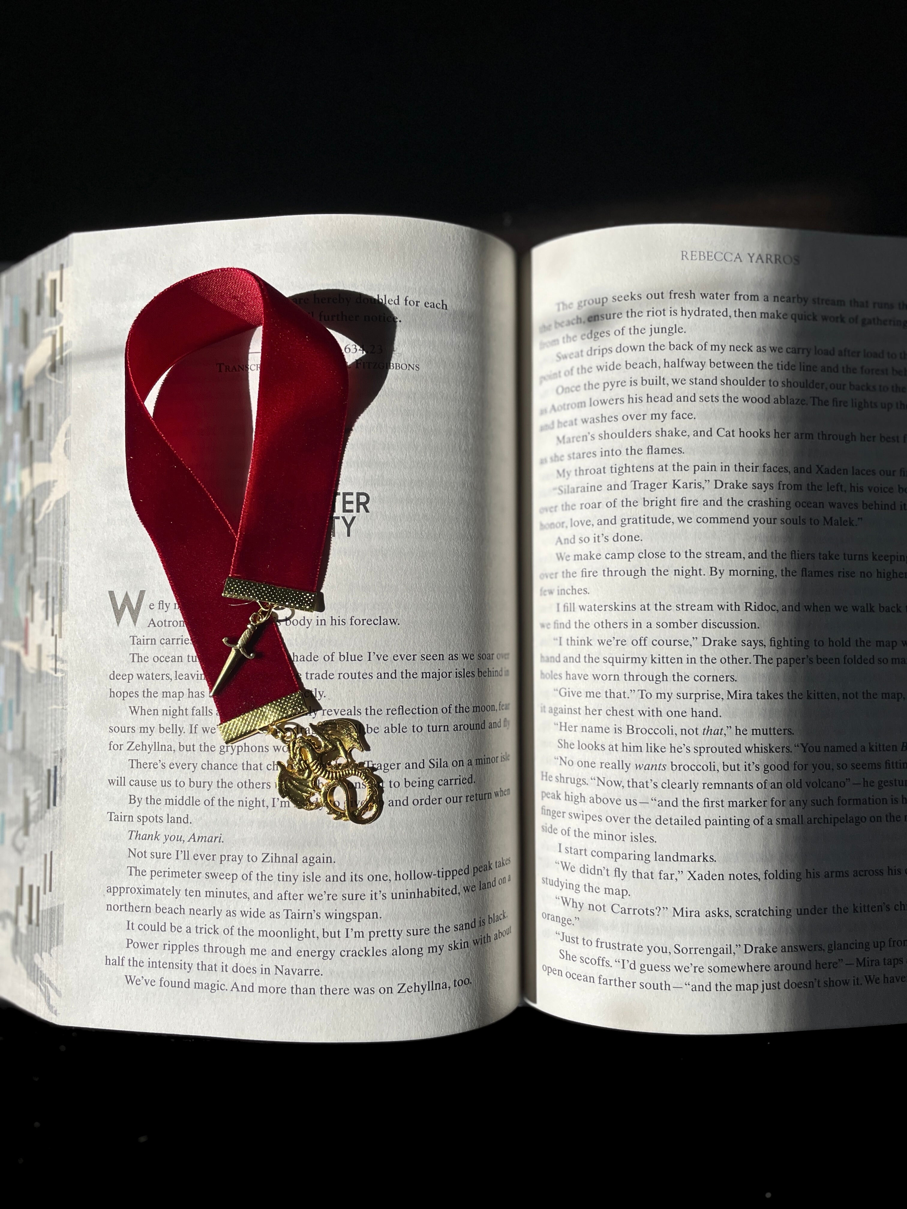 Dragon & Dagger Velvet Bookmark