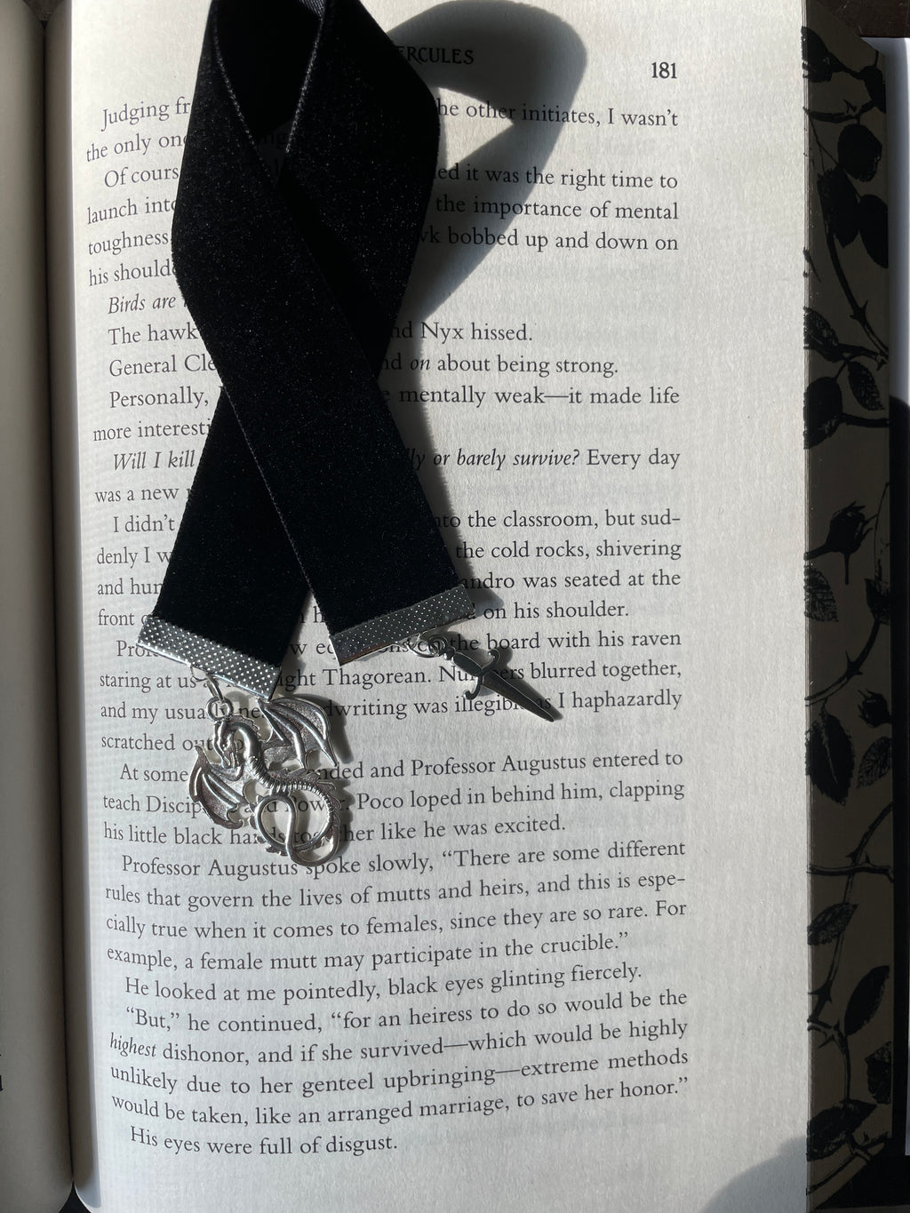 Dragon & Dagger Velvet Bookmark