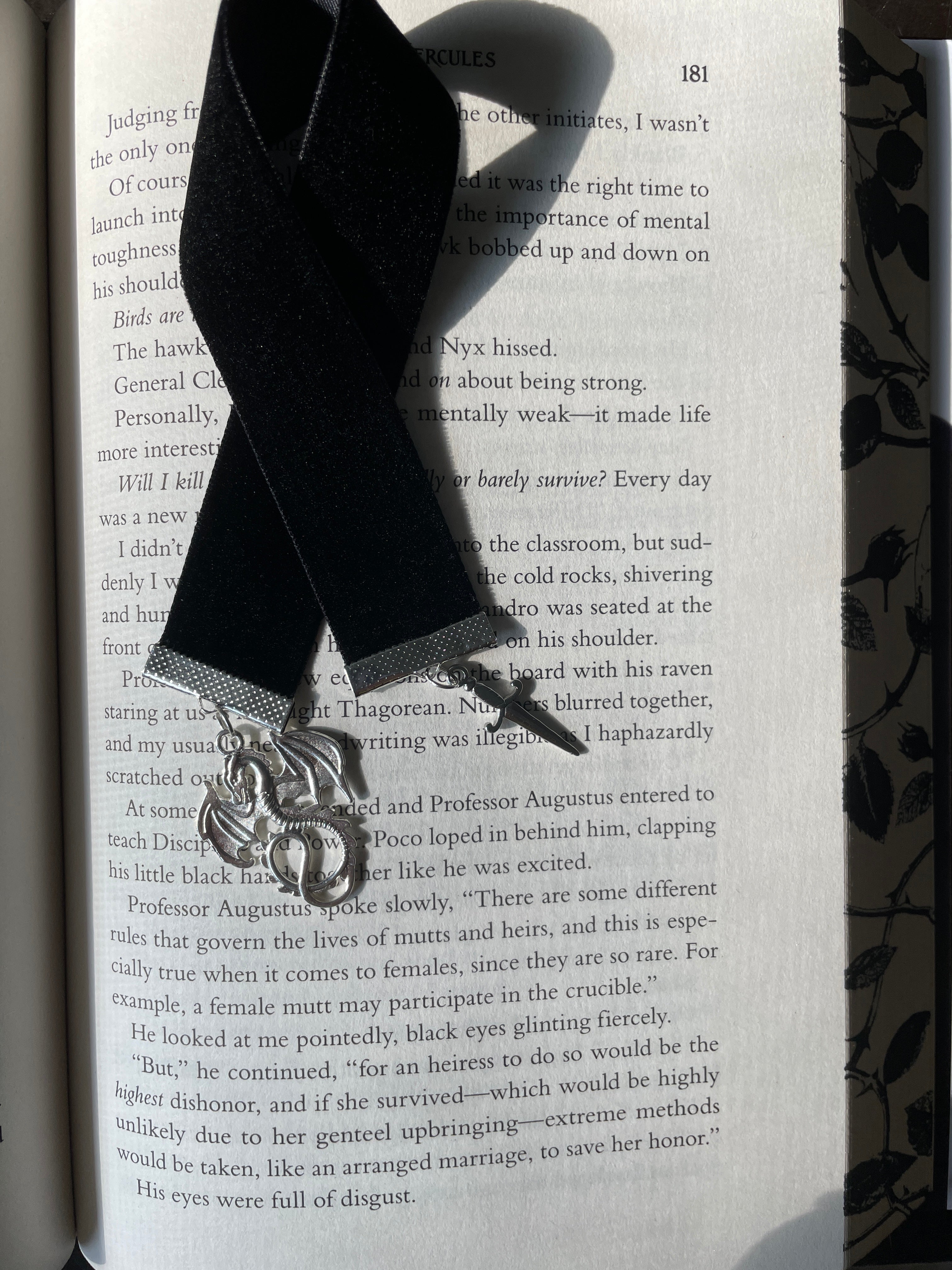 Dragon & Dagger Velvet Bookmark