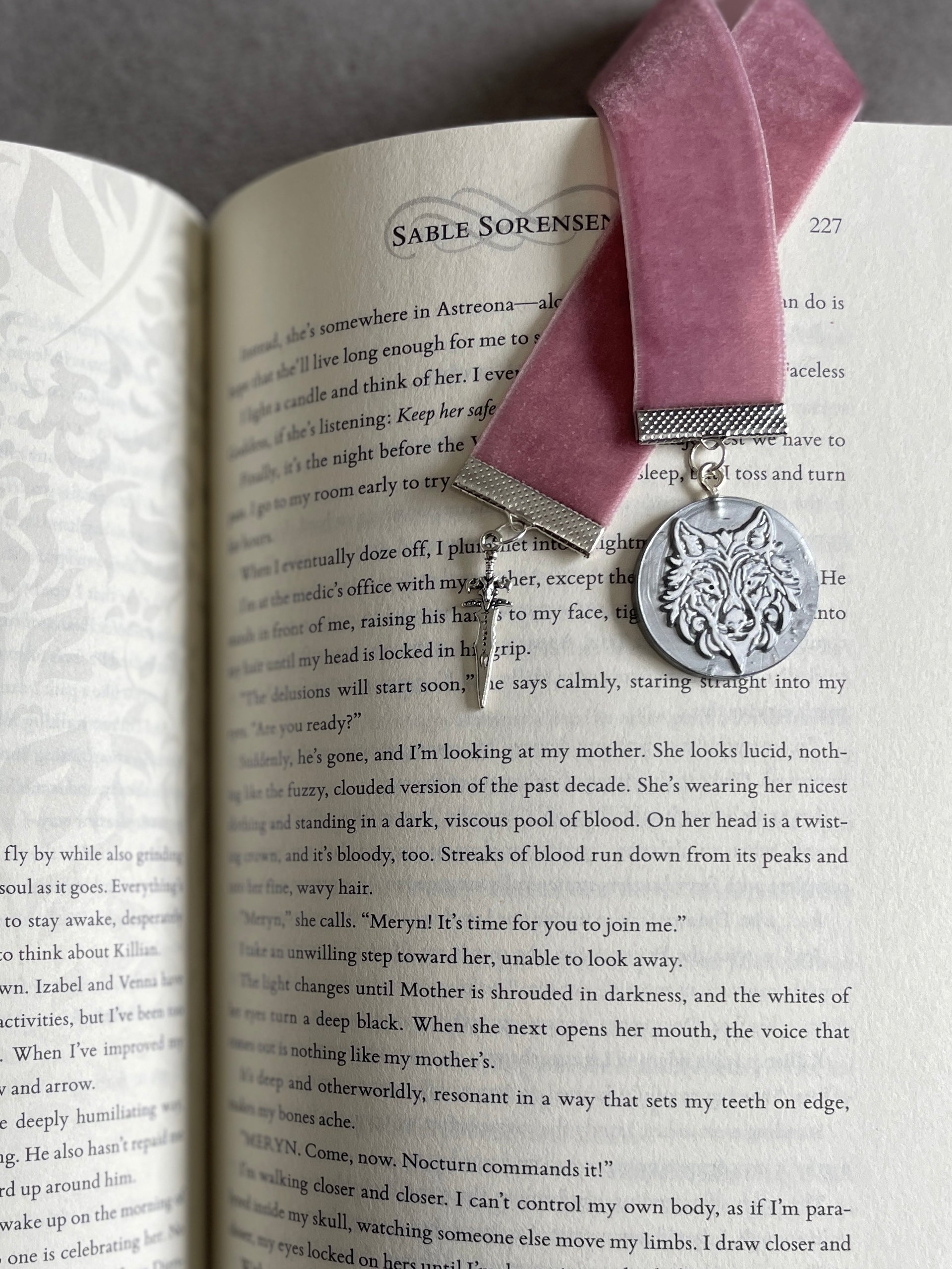 Dire Bound Velvet Bookmark