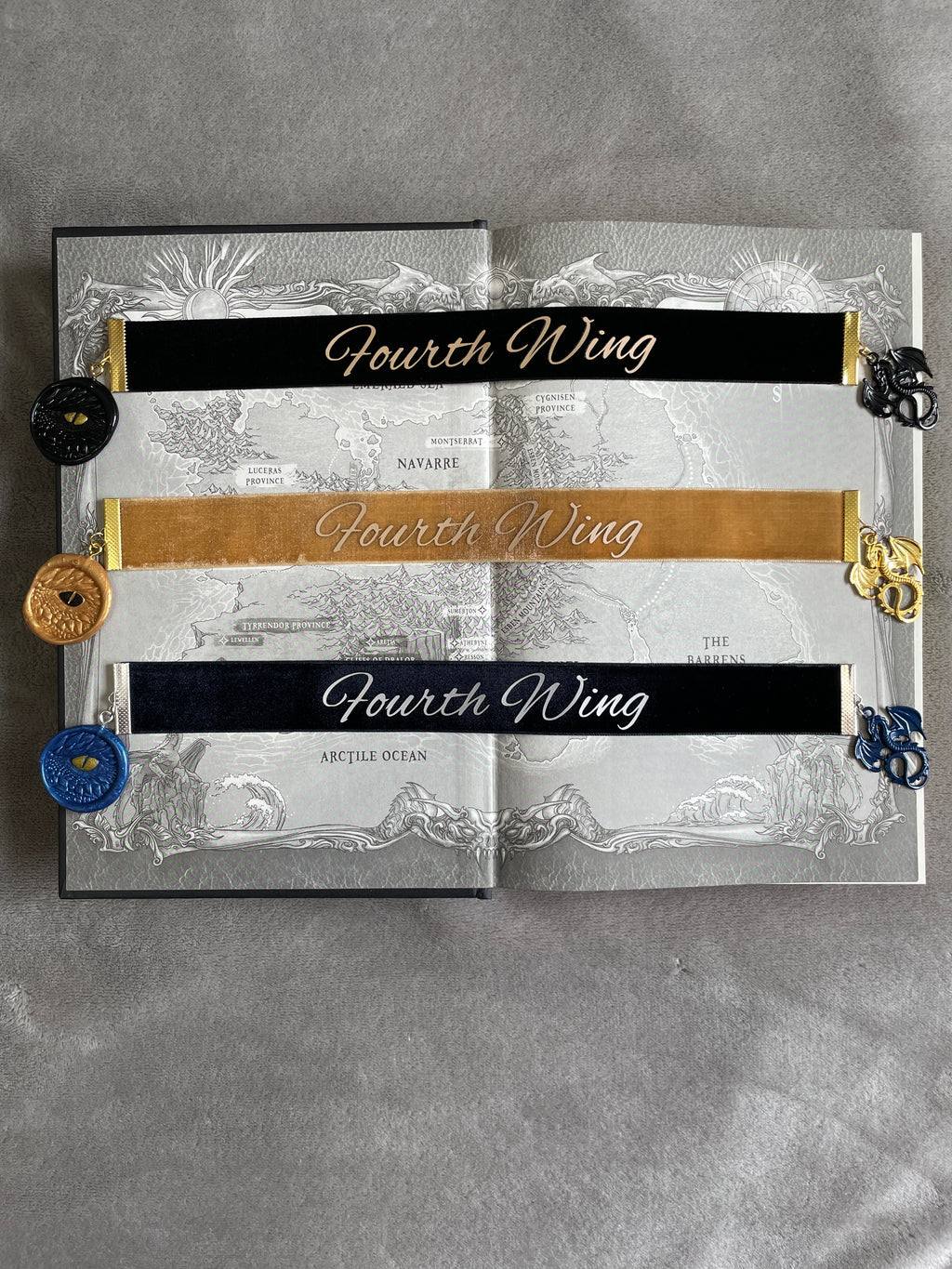 Fourth Wing Velvet Bookmark