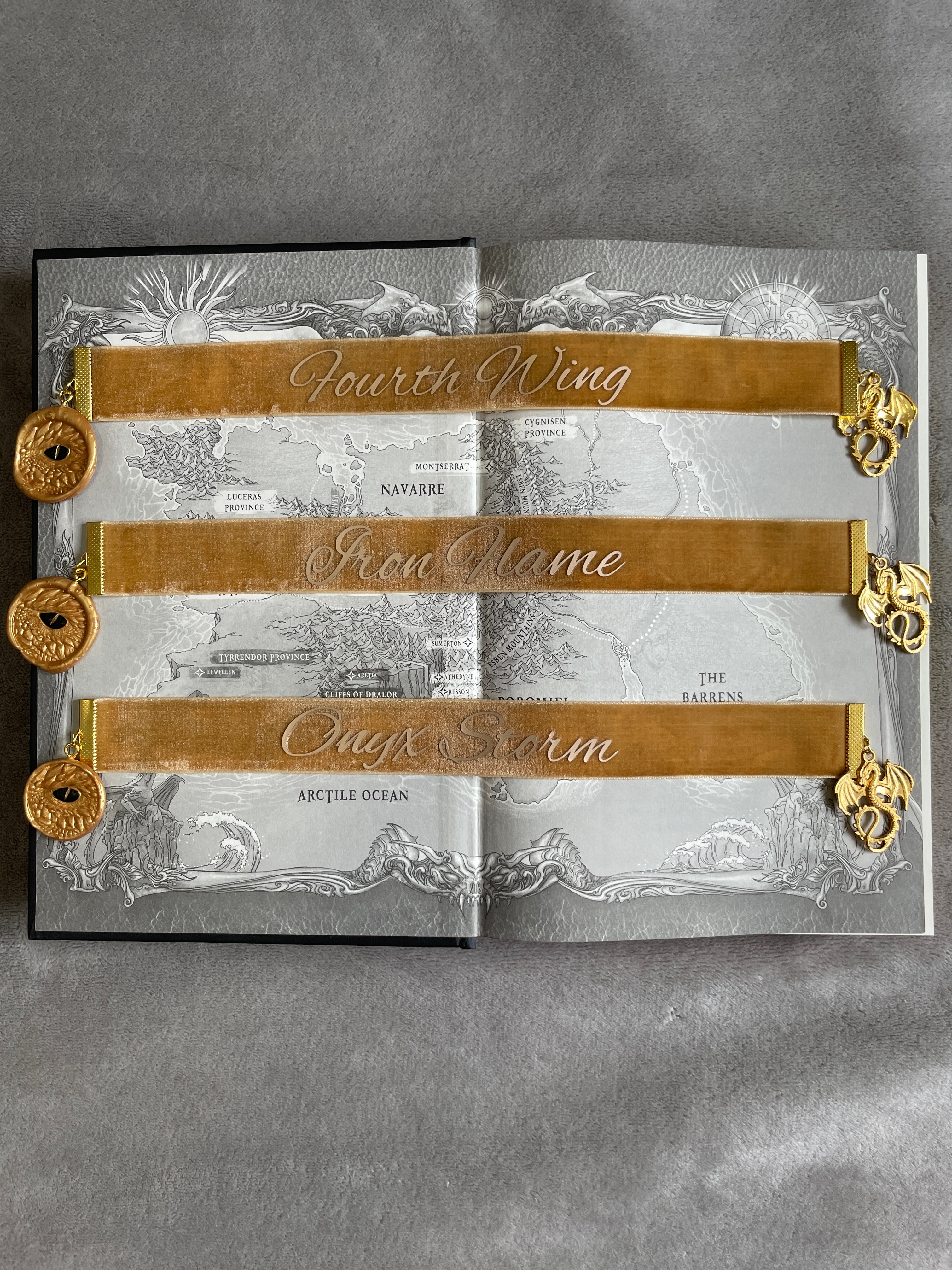 Fourth Wing Velvet Bookmark