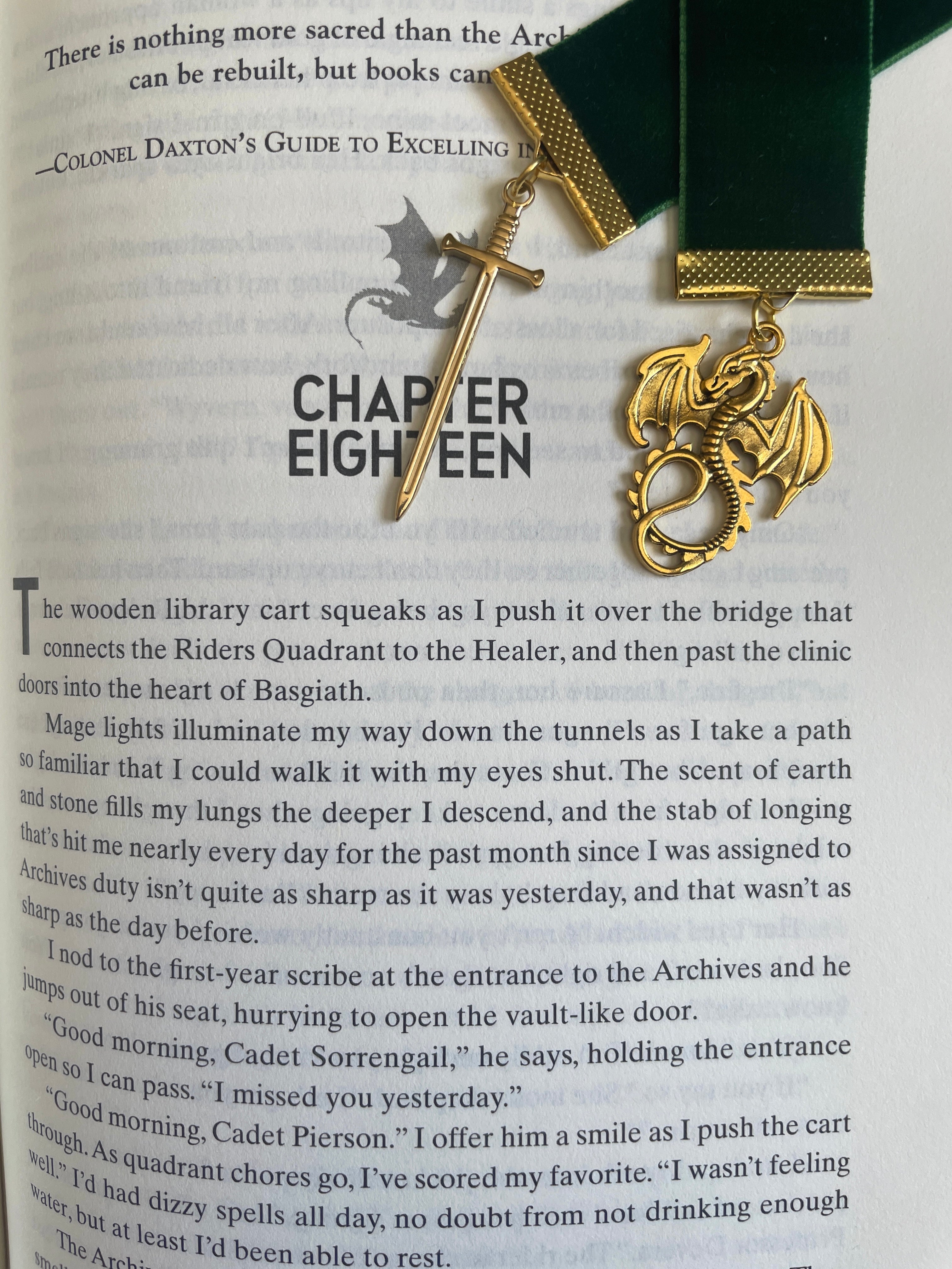 Dragon & Sword Velvet Bookmark