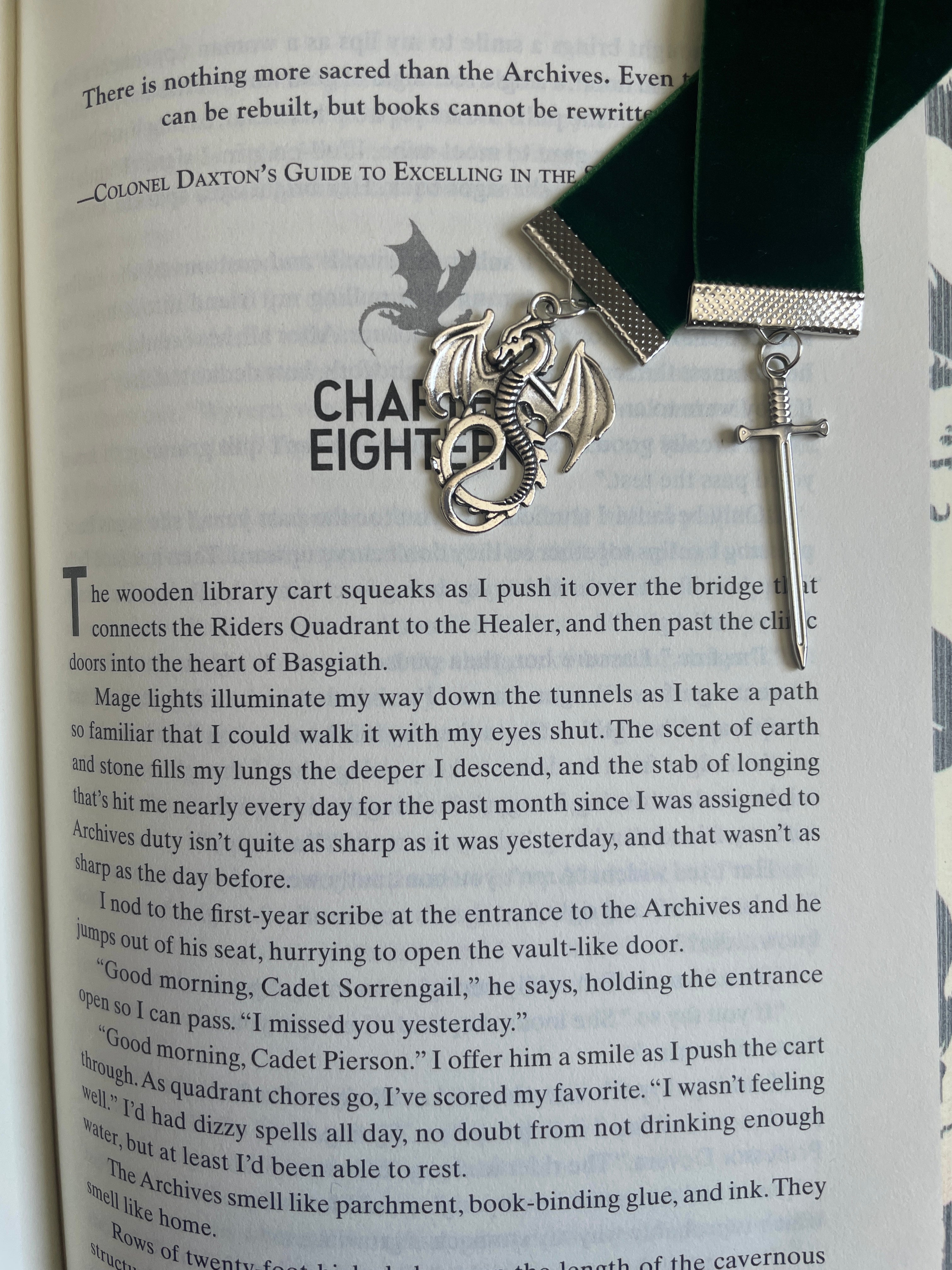 Dragon & Sword Velvet Bookmark