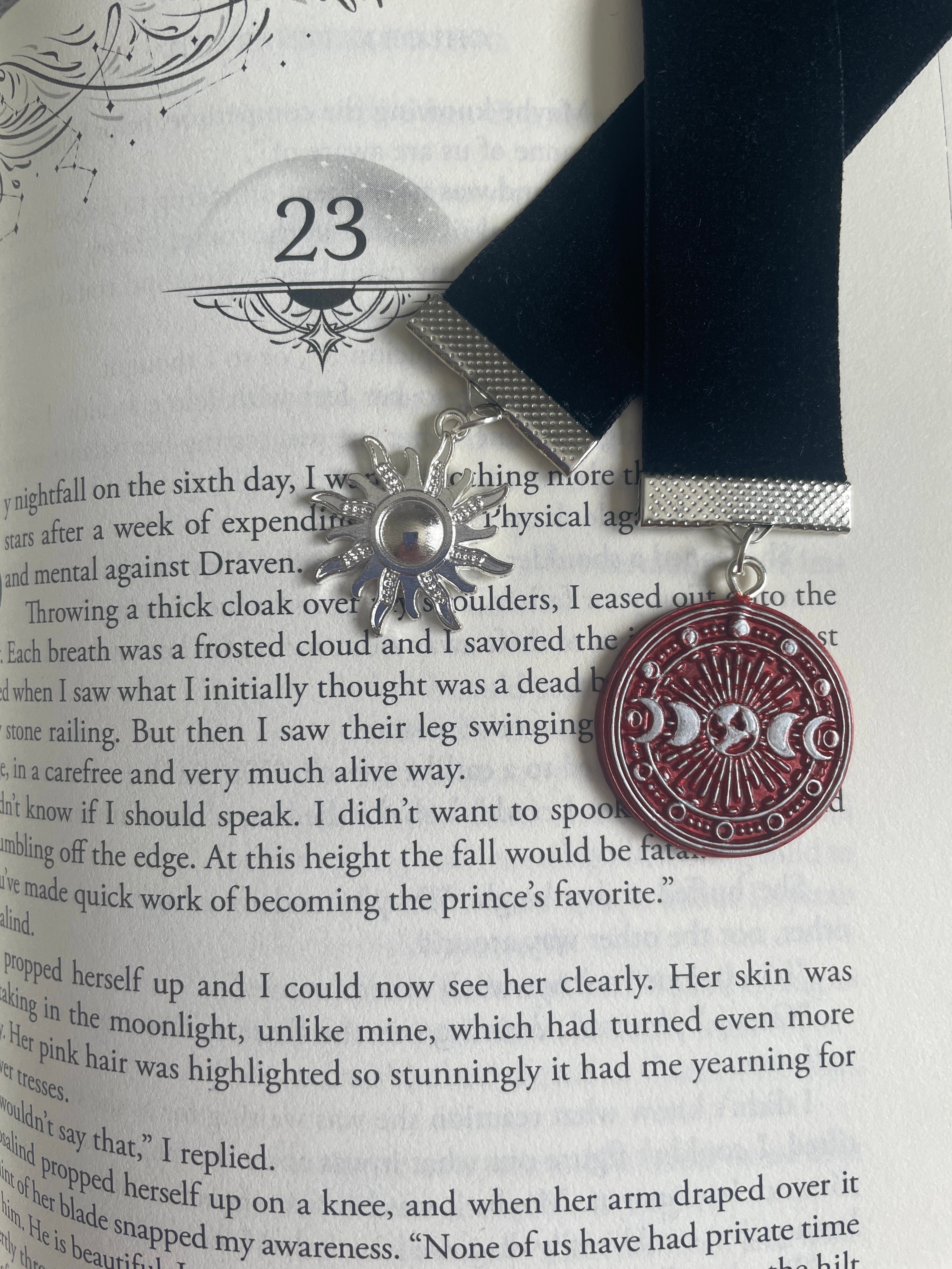 Black Velvet Moon & Sun Bookmark