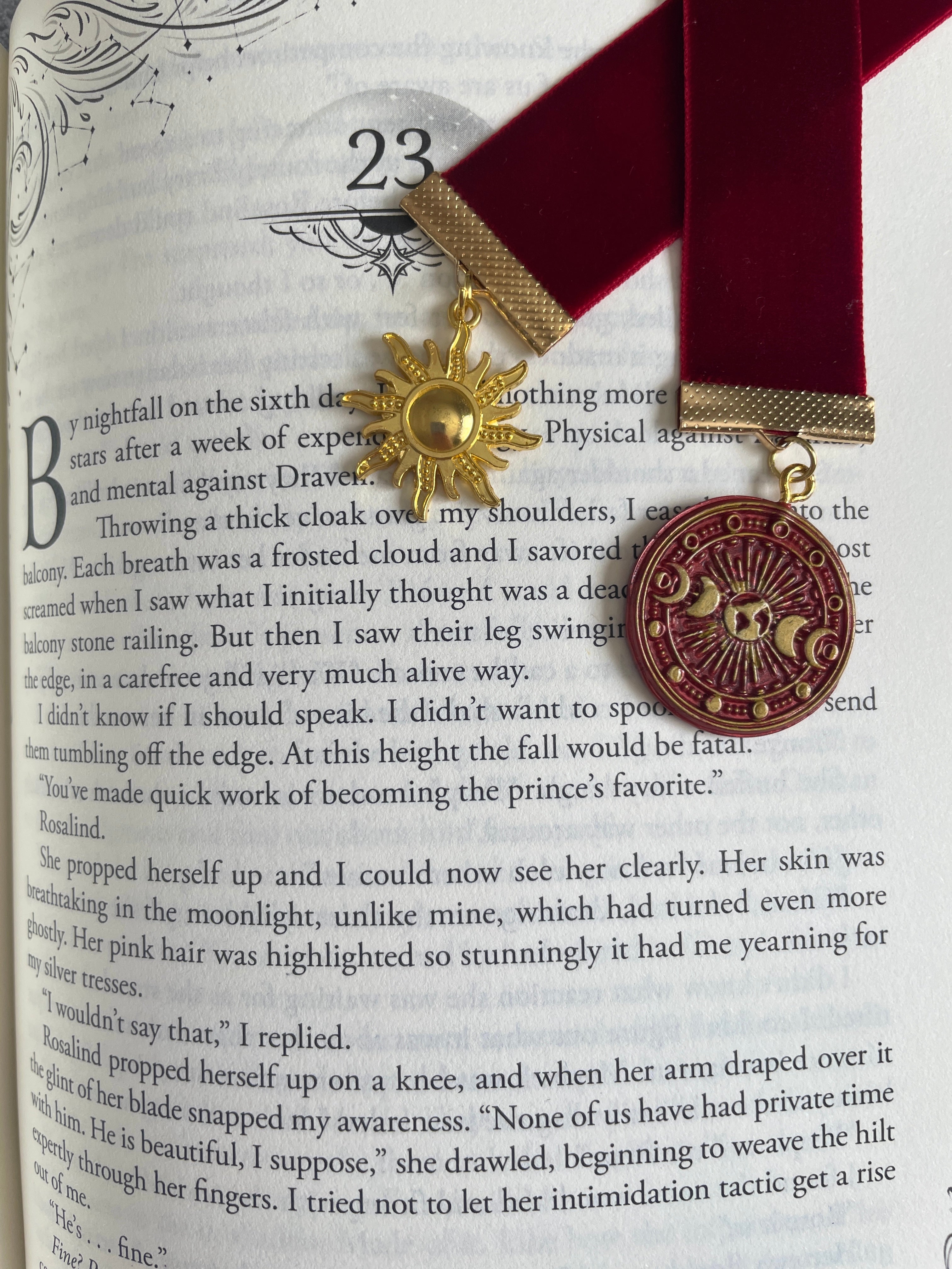 Red Velvet Moon & Sun Bookmark