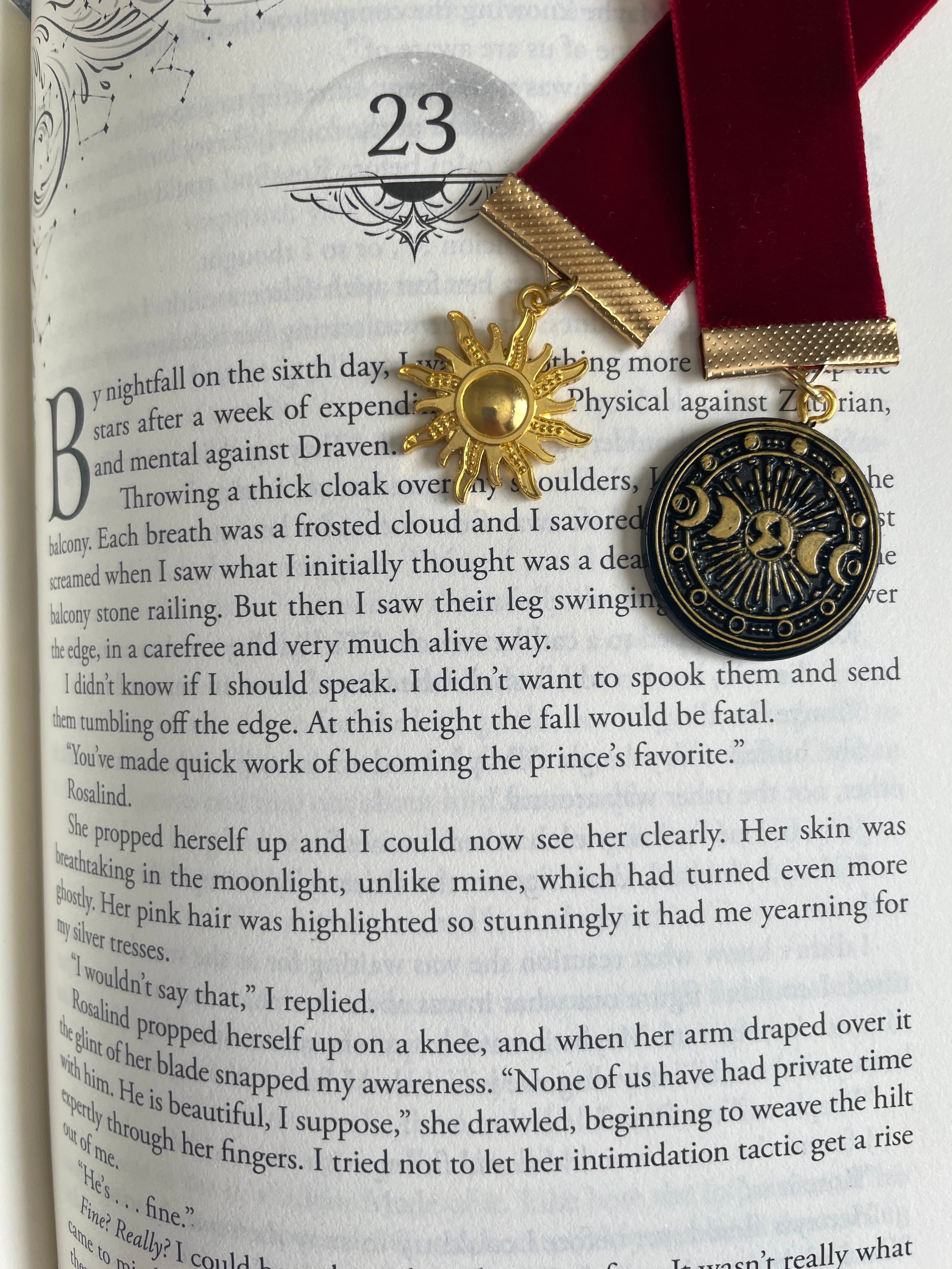 Red Velvet Moon & Sun Bookmark