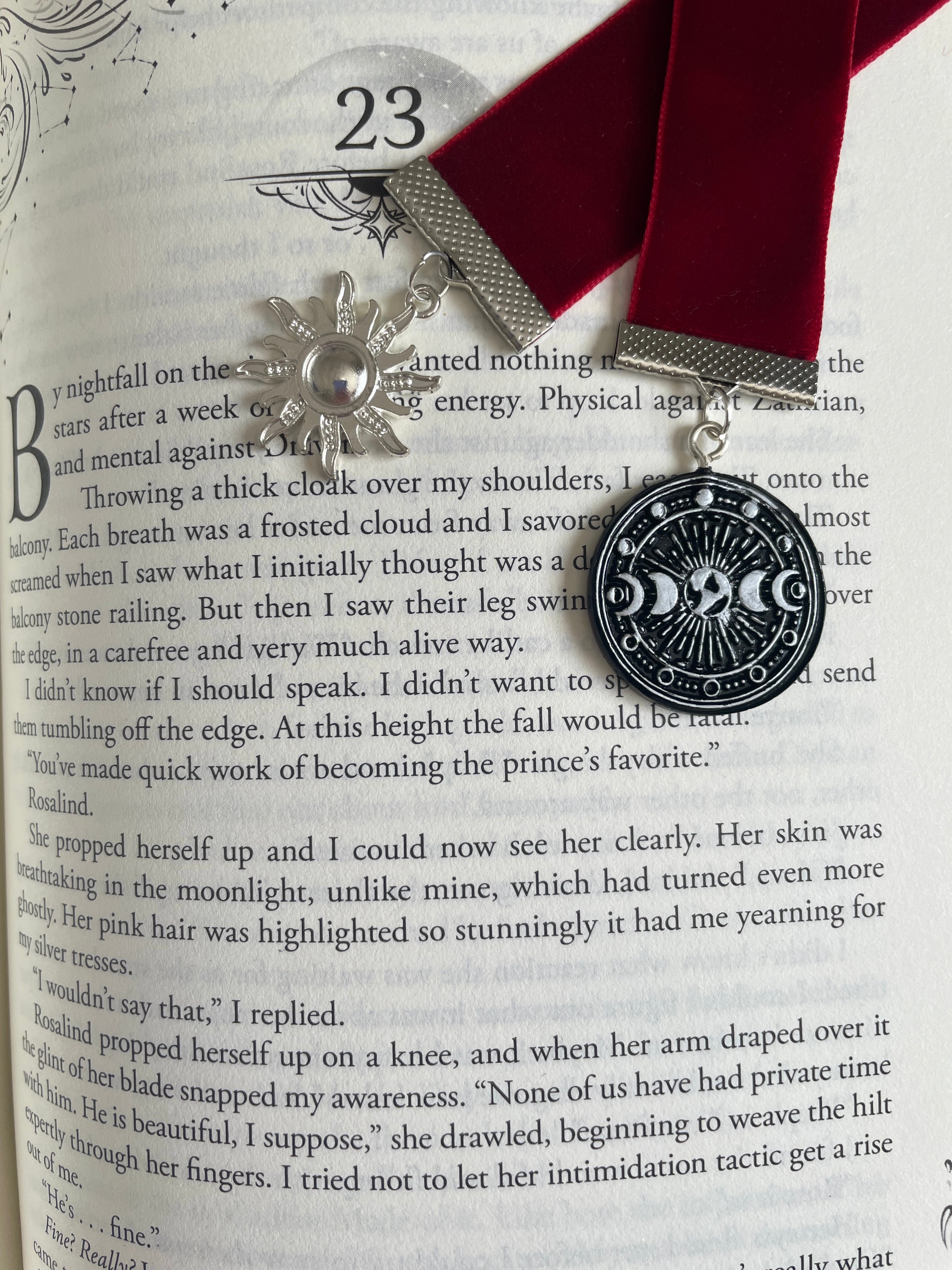 Red Velvet Moon & Sun Bookmark